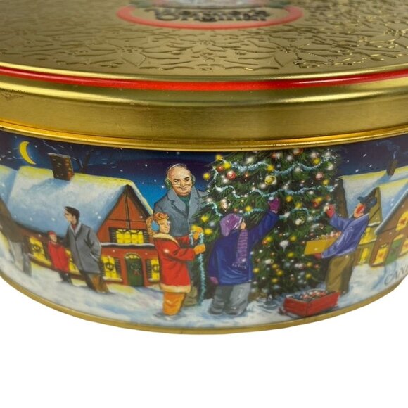 Christmas Werthers Original Collectors Tin u Organizing Container Village Scene - Picture 2 of 5